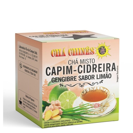 [1212] Cha Capim-Cidreira, Gengibre e Limao 10g Cha Chines