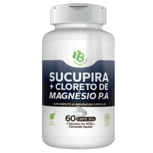 [1256] Sucupira com Cloreto de Magnesio PA 500mg 60 cápsulas Naturalis Brasil