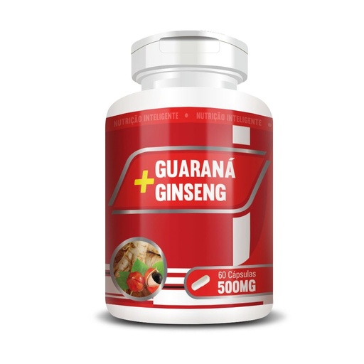 [1378] Guarana com Ginseng 500mg 60 cápsulas RN Suplementos