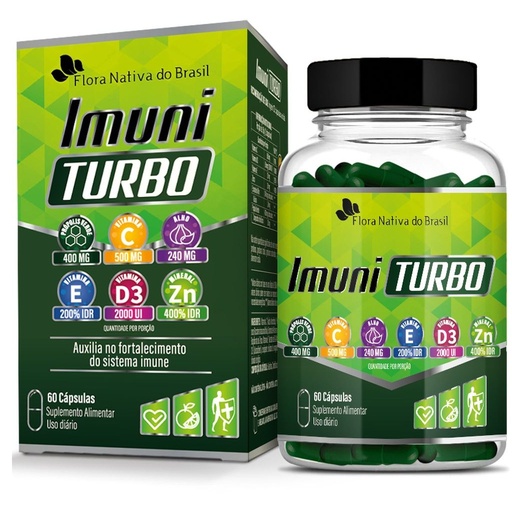 [1437] Imuni Turbo (Composto Imunológico) 800mg 60 cápsulas Flora Nativa