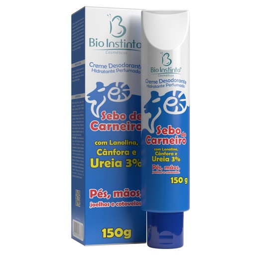 [18337] Creme Sebo de Carneiro com Lanolina, Canfora e Ureia 150g Bio Instinto