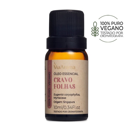 [2021] Oleo Essencial Cravo Folhas 10ml Via Aroma