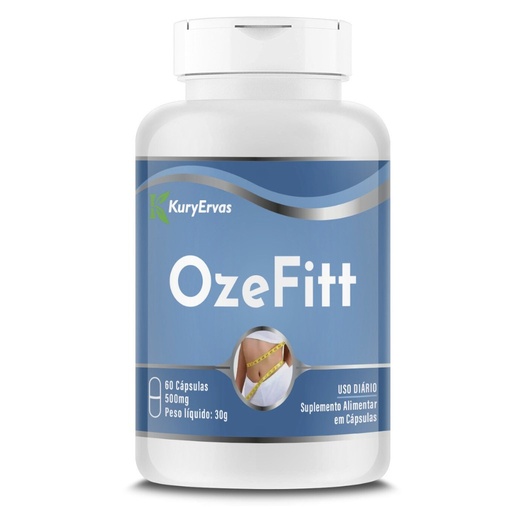 [2153] OzeFitt - Glucomannan, Berberina, Feno Grego, Garcinia e Psyllium - 500mg 60 cápsulas Kury Ervas