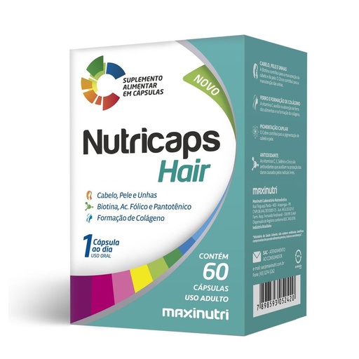 [2420] Nutricaps Hair 630mg 60 cápsulas Maxinutri