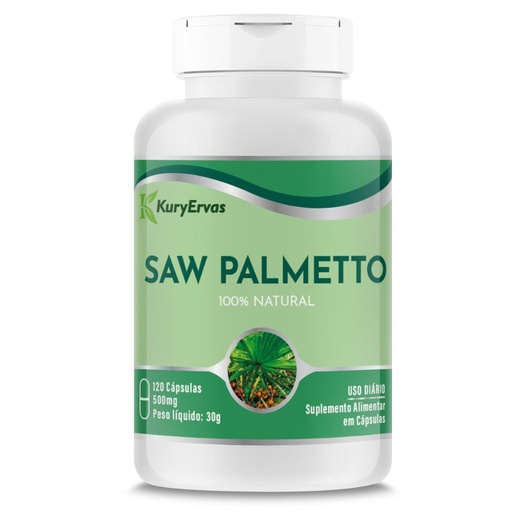 [2580] Saw Palmetto 500mg 120 cápsulas Kury Ervas