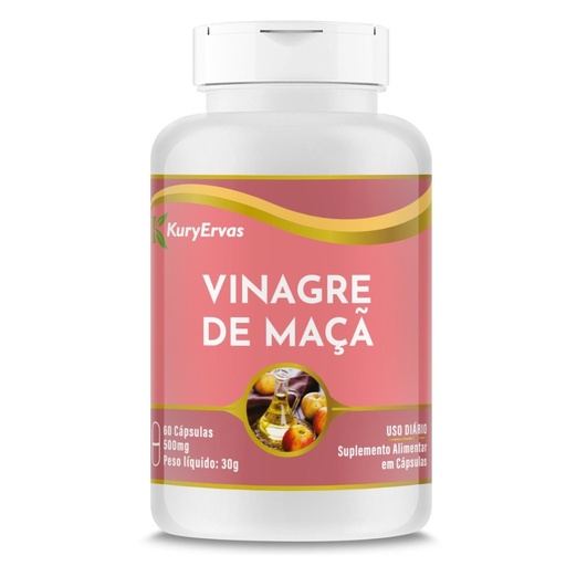 [2691] Vinagre de Maça 500mg 60 cápsulas Kury Ervas