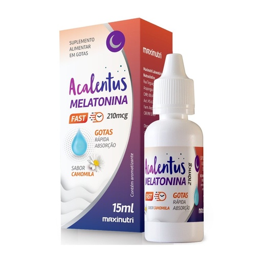 [2925] Melatonina - Acalentus sabor Camomila (0,21mg / gota) 15 ml Maxinutri