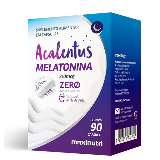 [2970] Melatonina - Acalentus (0,21mg) 550mg 90 cápsulas Maxinutri