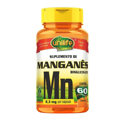 [2971] Manganes Quelato 500mg 60 cápsulas Unilife