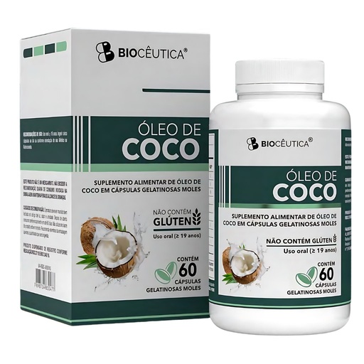 [3047] Oleo de Coco 1350mg 60 cápsulas Bioceutica