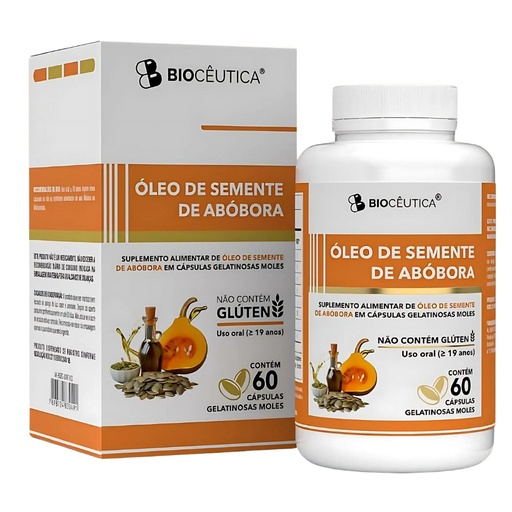 [3049] Oleo semente de Abobora 1350mg 60 cápsulas Bioceutica