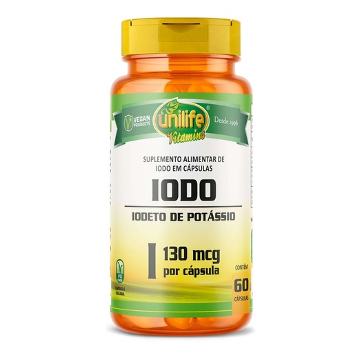 [30595] Iodo (Iodeto de Potassio - 130mcg) 450mg 60 cápsulas Unilife