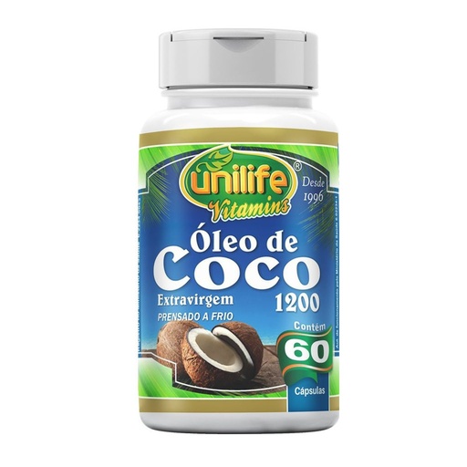 [328] Oleo de Coco 1200mg 60 cápsulas Unilife