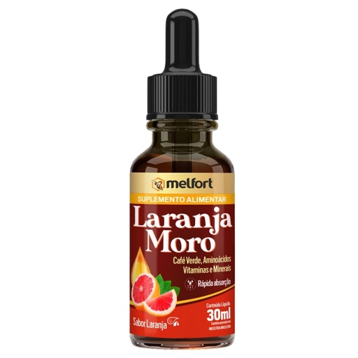 [33958] Laranja Moro (Com Café Verde, Arginina, Taurina e vitaminas) em Gotas 30ml Melfort