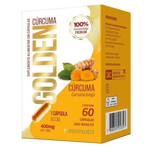 [3397] Curcuma Golden - 95% curcuminoides - 400mg 60 cápsulas Maxinutri