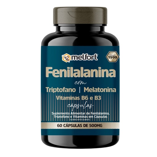 [34054] Felilalanina com Triptofano e Melatonina (Ansioclin) 500mg 60 cápsulas Melfort