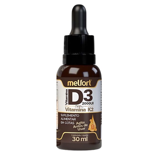[3767] Vitamina D3 com K2 em Gotas 30ml Melfort