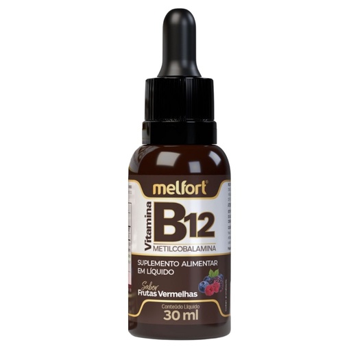 [4115] Vitamina B12 - Metilcobalamina 30ml Sabor Frutas Vermelhas Melfort