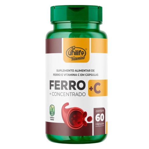 [4518] Ferro + C 500mg 60 cápsulas Unilife
