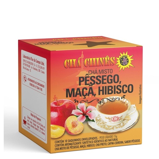 [5039] Cha Pessego com Maça e Hibisco 15g Cha Chines