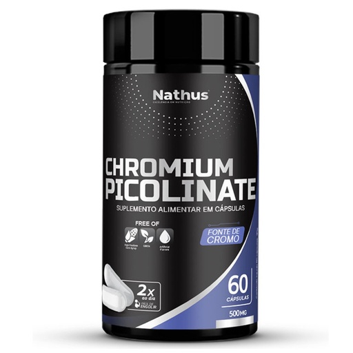 [5213] Picolinato de Cromo - Chromium Picolinate - 500mg 60 cápsulas Nathus
