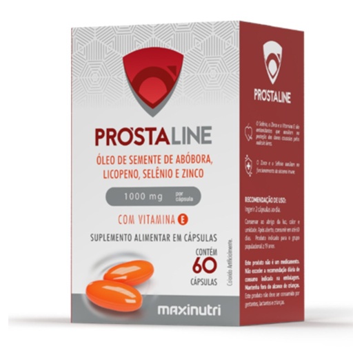 [5217] Prostaline - Abobora, Licopeno, Selenio e Zinco - 1000mg 60 cápsulas Maxinutri