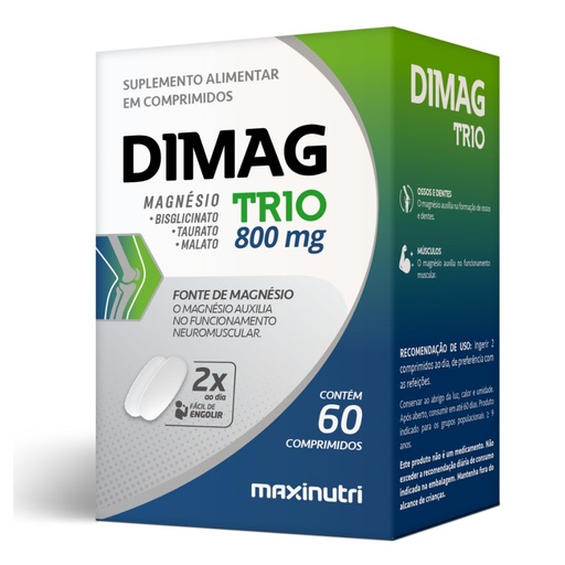 [52598] Dimag Trio - Dimalato, Bisglicinato e Taurato - 800mg 60 cápsulas Maxinutri