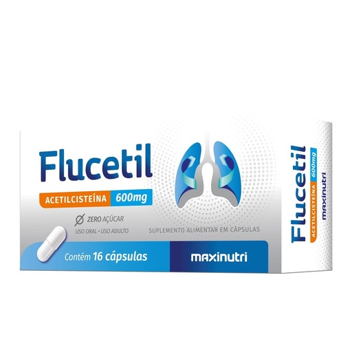 [52895] Flucetil (Acetilcisteina 600mg) 921mg 16 cápsulas Maxinutri