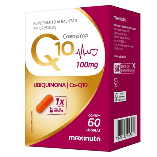 [53472] Coenzima Q10 Gold (100mg) 500mg 60 cápsulas Maxinutri