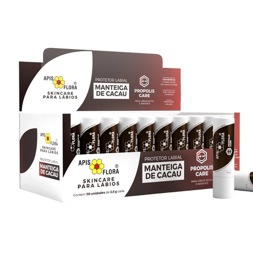 [6159] Manteiga de Cacau com Propolis Care 50un/3,5g Apisflora