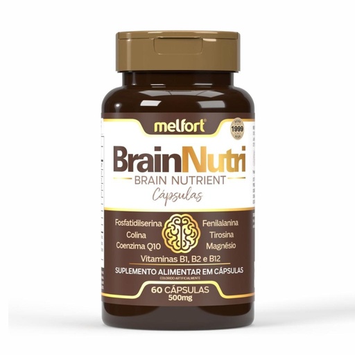 [6254] BrainNutri - Fosfatidilserina e associações - 500mg 60 cápsulas Melfort