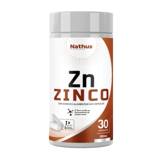 [6341] Zinco Quelato (29,59mg) 500mg 30 cápsulas Nathus