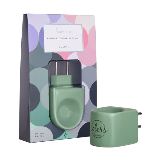 [65497] Aromatizador Eletrico Colors Verde Via Aroma