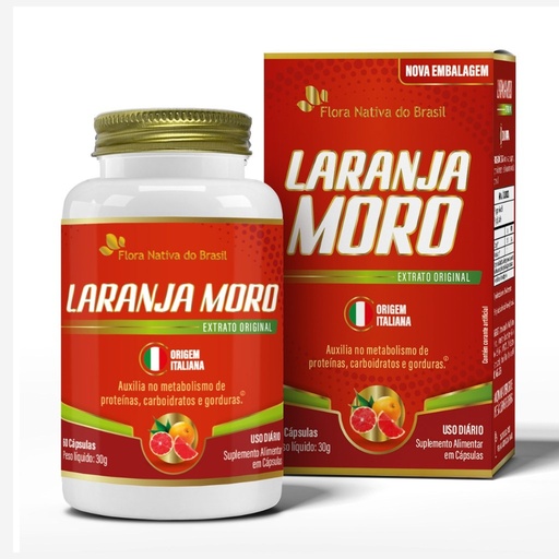 [69852] Laranja Moro + Picolinato de Cromo 500mg 60 cápsulas Flora Nativa