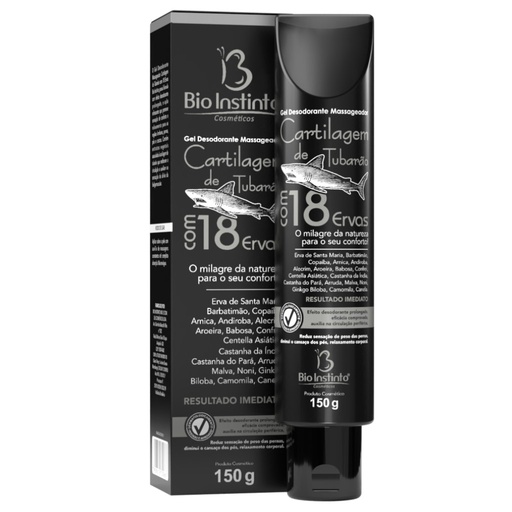[70067] Gel Massageador Cartilagem de Tubarao com 18 Ervas 150g Bio Instinto