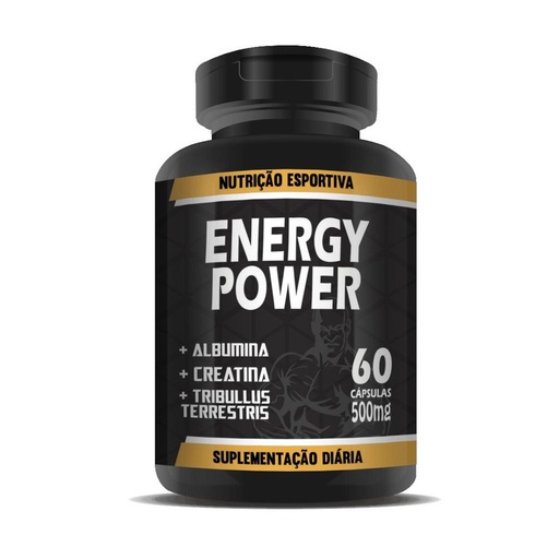 [7196] Energy Power - Tribulus/Albumina/Creatina - 500mg 60 cápsulas RN Suplementos