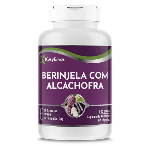 [7289] Berinjela com Alcachofra 500mg 60 cápsulas Kury Ervas