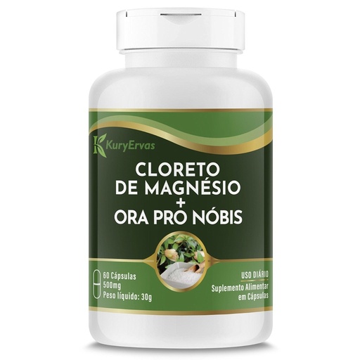 [7487] Magnesio com Ora Pro Nobis 500mg 60 cápsulas Kury Ervas