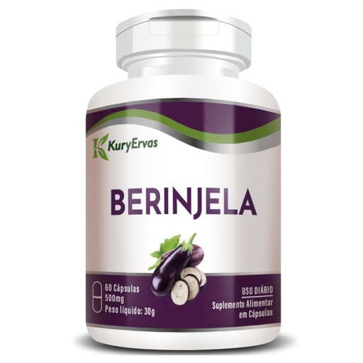 [8412] Berinjela 500mg 60 cápsulas Kury Ervas