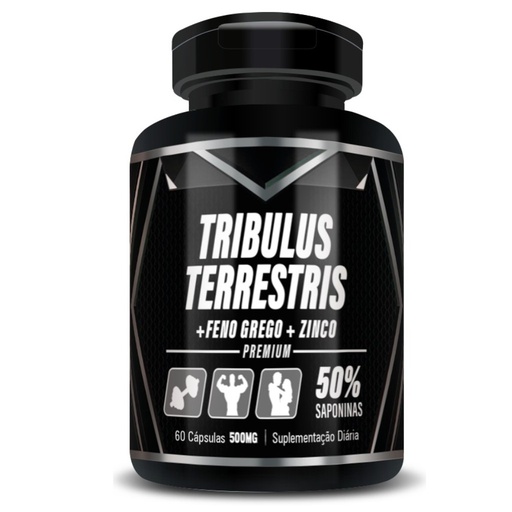 [8612] Tribulus Terrestris com Feno Grego e Zinco 500mg 60 cápsulas Kury Ervas