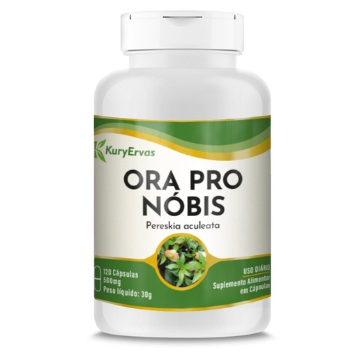 [8650] Ora Pro Nobis 500mg 120 cápsulas Kury Ervas