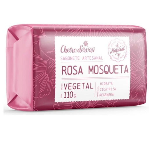 [8819] Sabonete Rosa Mosqueta Natural 110g Cheiro D'ervas