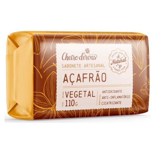 [8826] Sabonete Açafrao (Curcuma) Natural 110g Cheiro D'ervas