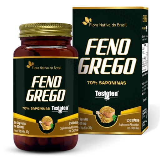 [9133] Feno Grego Premium 70% saponinas Testofen 500mg 60 cápsulas Flora Nativa